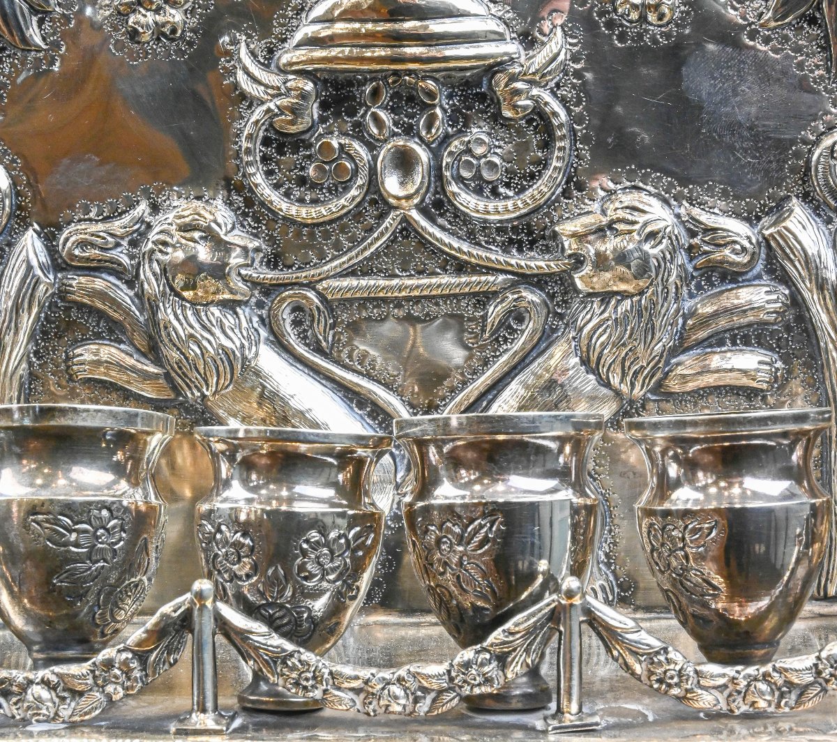 Lampe de Hanoukka en Argent - Pologne, XIXe siècle -photo-2